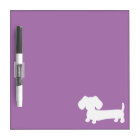 Wiener Dog Lavender Locker Sized Dry Erase Board