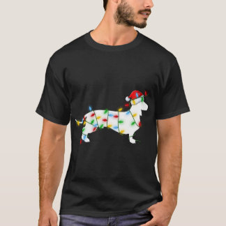 Wiener Dog Lover Lighting Xmas Santa Dachshund Chr T-Shirt