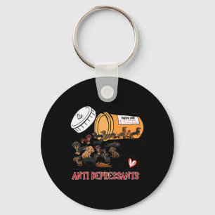 Wiener Dog Sausage Puppy Lover Antidepressants Dac Key Ring