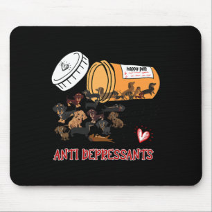 Wiener Dog Sausage Puppy Lover Antidepressants Dac Mouse Pad