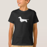 Wiener Dog Silhouette | Short Haired Dachshund T-Shirt<br><div class="desc">This Dachshund silhouette shirt is available in a variety of t-shirt styles for men,  women,  kids and babies. A cool gift for Wiener Dog lovers for any occasion. Check out Jenn’s Doodle World for more Weenie Dog tees and many more dog breed silhouette t-shirts,  long sleeved shirts and hoodies.</div>