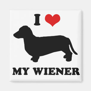 WIENER DOG TEES - "I love my wiener" Magnet