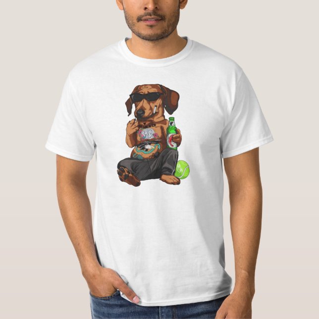 Wiener dog Viagra Boys Sebastian Murphy T-Shirt (Front)