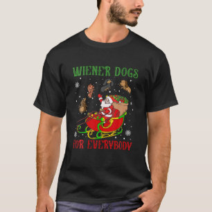 Wiener Dogs For Everybody Santa Funny Christmas Da T-Shirt