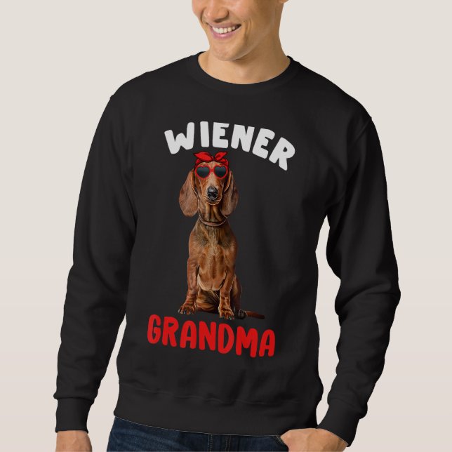 Wiener Grandma Funny Dachshund Grandma Doxie Dog L Sweatshirt (Front)