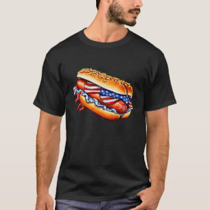 Wiener Hotdog Costume USA 4th of July Party Outfit T-Shirt