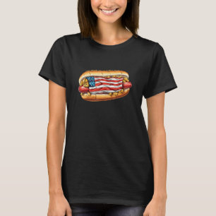 Wiener Hotdog Costume USA 4th of July Party Outfit T-Shirt