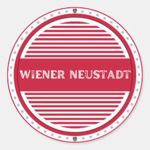 Wiener Neustadt City Emblem Austrian Identity Classic Round Sticker