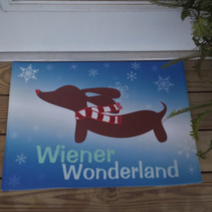 Wiener Wonderland Dachshund Doormat