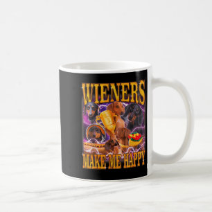 Wieners Make Me Happy Funny Dachshund Dog Lover Coffee Mug