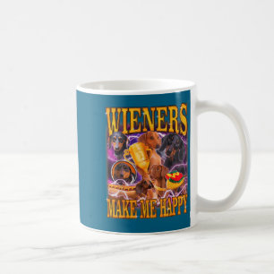 Wieners Make Me Happy Funny Dachshund Dog Lover Coffee Mug
