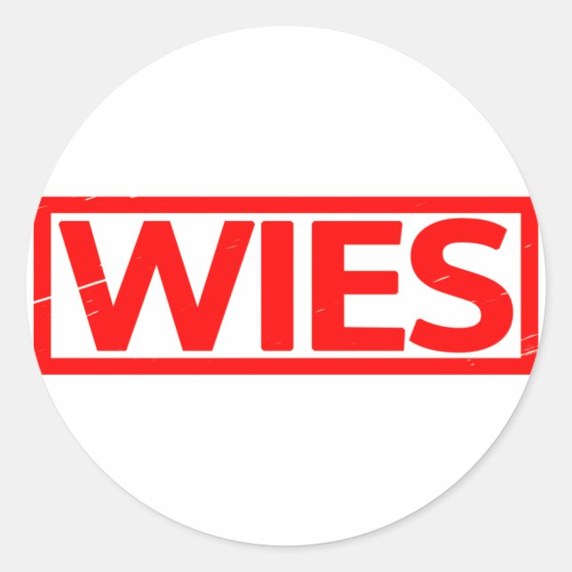 Wies Stamp Classic Round Sticker (Front)