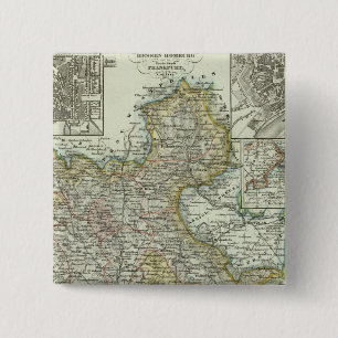 Wiesbaden and Frankfurt Germany 15 Cm Square Badge