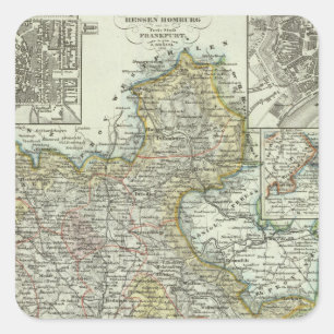 Wiesbaden and Frankfurt Germany Square Sticker