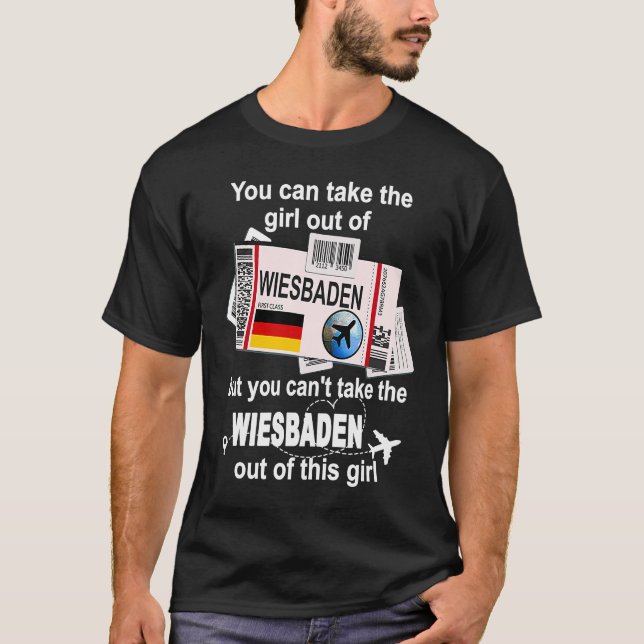 Wiesbaden Boarding Pass  Wiesbaden Girl  Wiesbaden T-Shirt (Front)