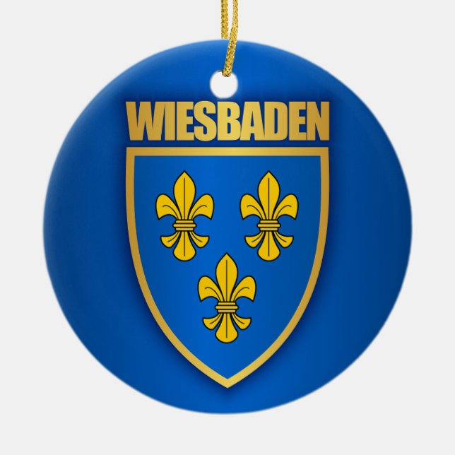 Wiesbaden Ceramic Ornament (Front)