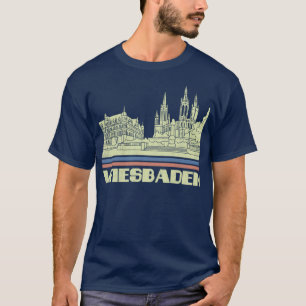 Wiesbaden City Gift Germany City Silhouette Skylin T-Shirt