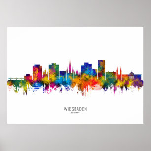 Wiesbaden Germany Skyline Poster