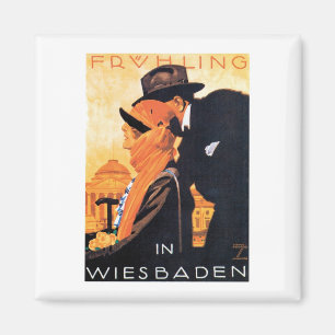 Wiesbaden Travel Poster Magnet