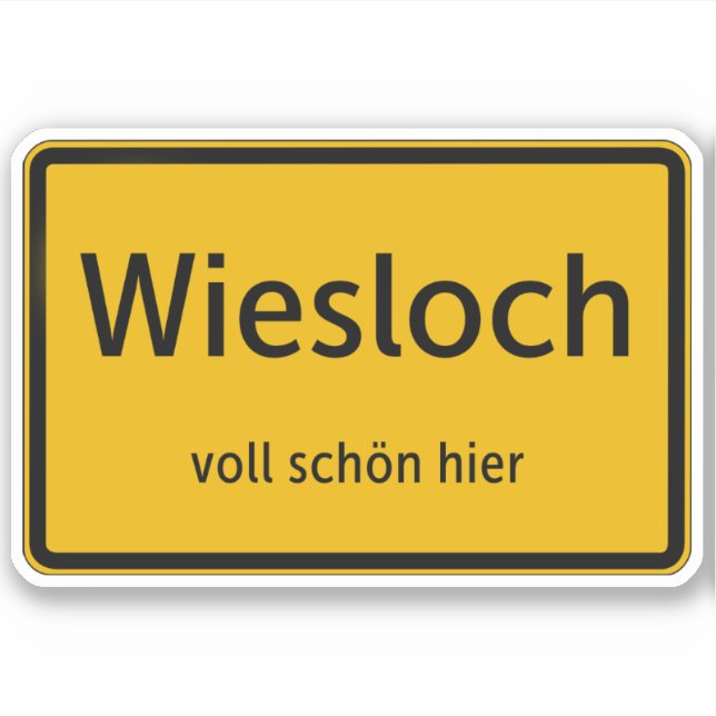 Wiesloch sticker decal car sticker (Front)