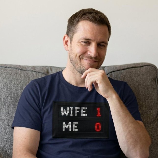 Wife - 1 Me - 0 Husband T-Shirt (Creator Uploaded)