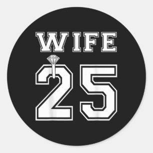 Wife 2025 Husband Matching Engagement Party Honeym Classic Round Sticker