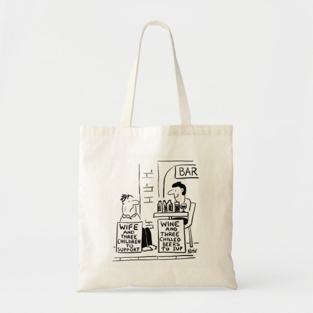 Wife and 3 Children to Support Tote Bag (Front)