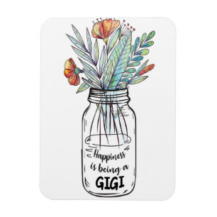 Wife Art Happiness Is Being A GiGi Magnet