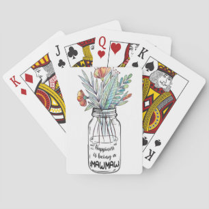 Wife Art Happiness Is Being A Mawmaw Playing Cards