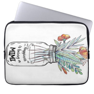 Wife Art Happiness Is Being A Mimi Laptop Sleeve