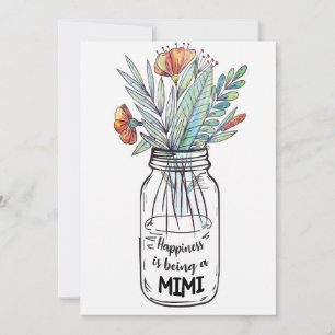 Wife Art Happiness Is Being A Mimi Thank You Card