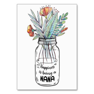 Wife Art Happiness Is Being A Nana Table Number