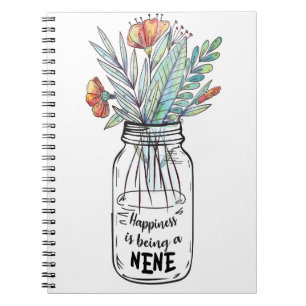 Wife Art Happiness Is Being A Nene Notebook