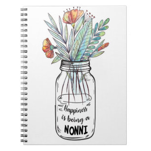 Wife Art Happiness Is Being A Nonni Notebook