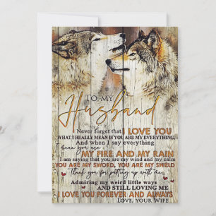 Wife Art To My Husband I Love You Holiday Card