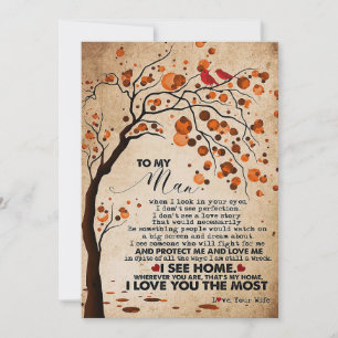 Wife Art To My Husband I See Home Holiday Card