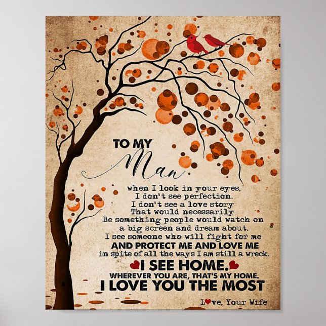 Wife Art To My Husband I See Home Poster (Front)