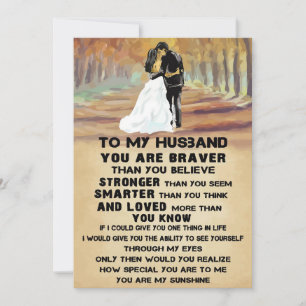 Wife Art To My Husband You Are Sunshine Holiday Card