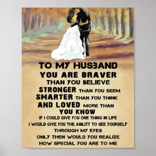 Wife Art To My Husband You Are Sunshine Poster