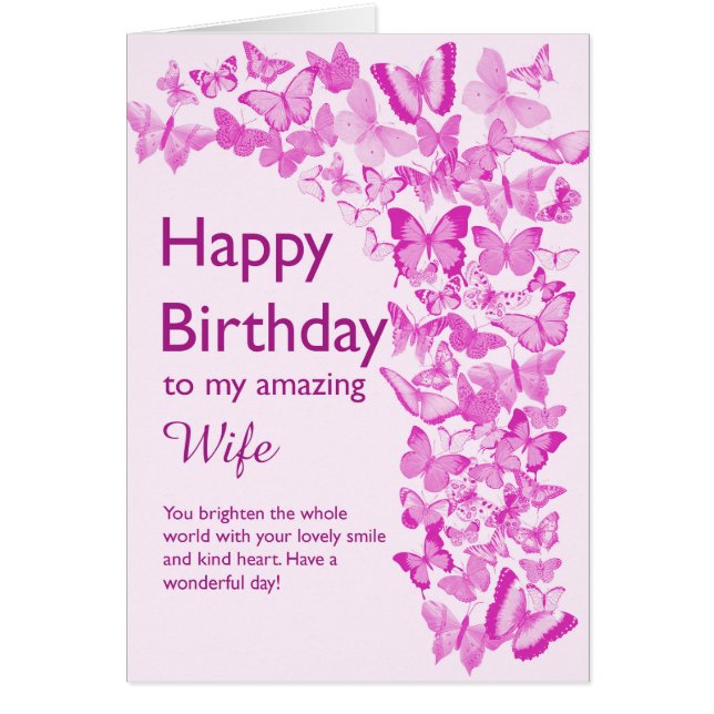 Wife Birthday Butterflies (Front)