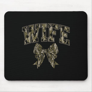 Wife Camo Coquette Bow Camouflage Hunting Woman Du Mouse Pad