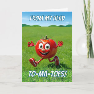 Wife Cute Anniversary Tomato Pun Cartoon Card