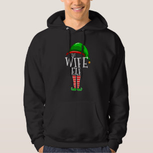 Wife Elf Family Matching Group Christmas Coupl Hoodie