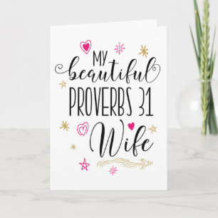 Wife Encouragement, Religious - Proverbs 31 Wife Card