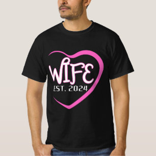 Wife Est. 2024 Just Married Wedding Wife T-Shirt
