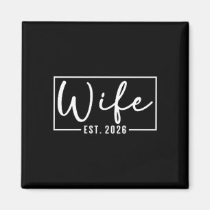 Wife Est 2026 Married Couple Wedding Honeymoon Magnet