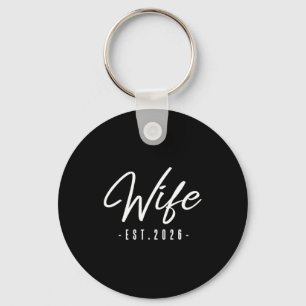 Wife est 2026 married honeymoon bride mrs. wedding key ring