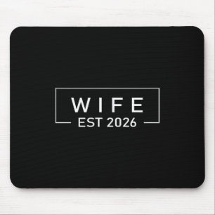 Wife Est 2026 Shirt Just Married Honeymoon Wedding Mouse Pad