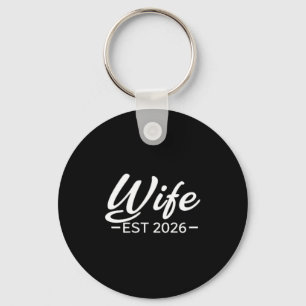 Wife Est 2026 Shirt Married Honeymoon Wedding 1 Key Ring