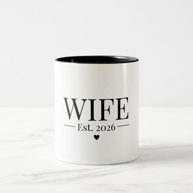 Wife Established 2026 Two-Tone Coffee Mug (Center)